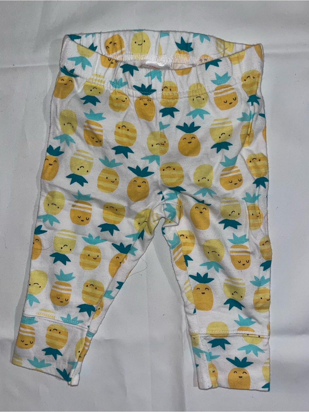 NWT Gymboree Pineapple Pants 3-6M White